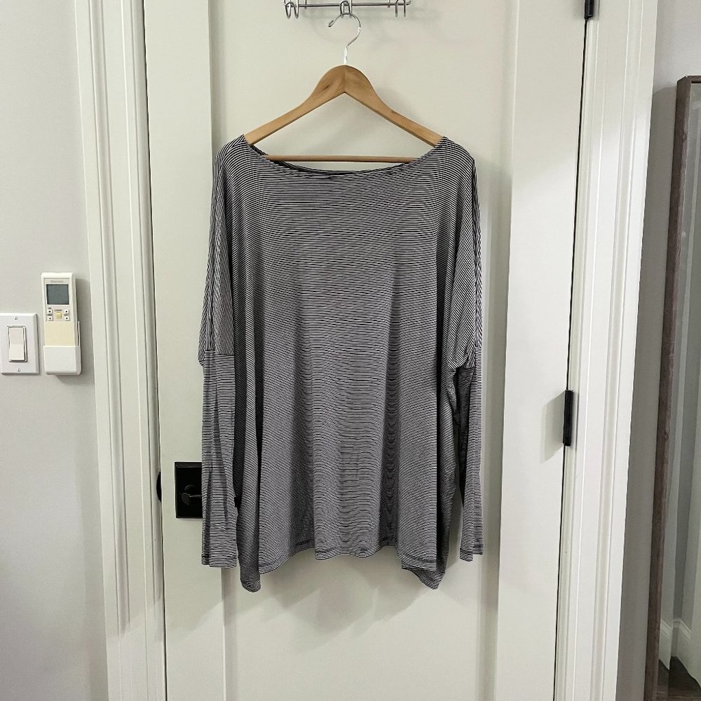 Hatch Long Sleeve Shirt Striped Crew Oversized